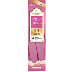 【お取り寄せ】ナイスハンド ミュー中厚手 片手左M ピンク