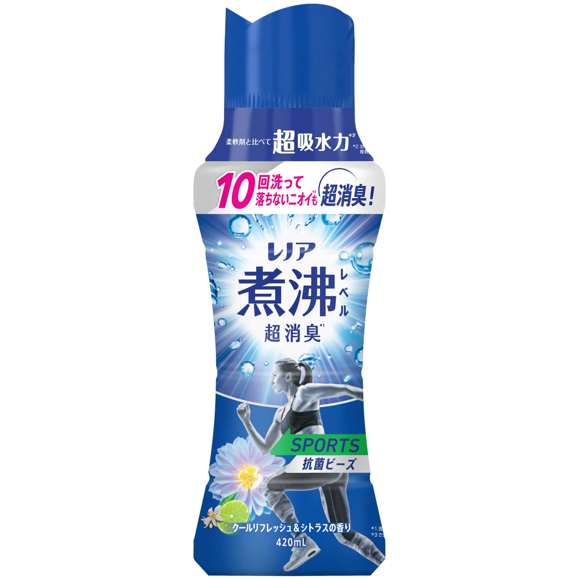 レノア抗菌ビーズ スポーツ クールリフレッシュ&シトラスの香り 本体 420ml