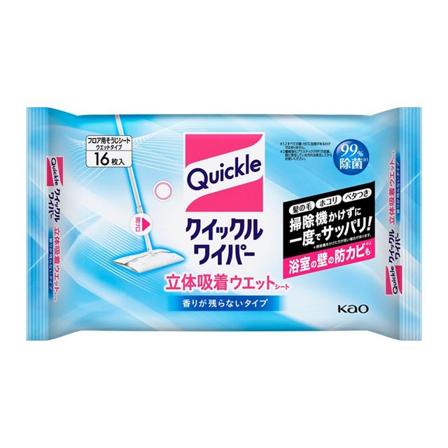 クイックルワイパー 立体吸着ウエットシート 16枚