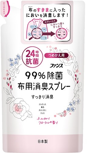【お取り寄せ】ファンス 布用消臭スプレー ふんわりフローラル つめかえ用 320ml